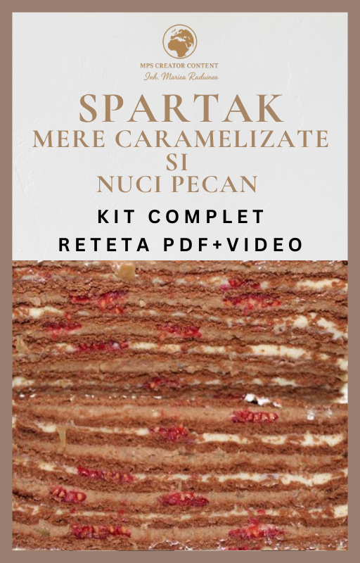 SPARTAK CU MERE Spartak cu mere caramelizate Kit complet PDF+video- Spartak mit karamellisierten Äpfeln – Komplettset PDF + Video - imagine 1